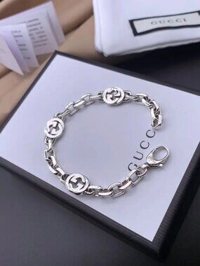Gucci GG Logo Bracelet Interlocking G Bracelet